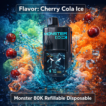 Load image into Gallery viewer, Monster 80K Refillable Disposable
